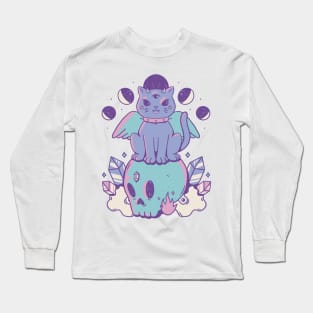 Cool Anime Design, Vintage Style, Cute Cat Long Sleeve T-Shirt